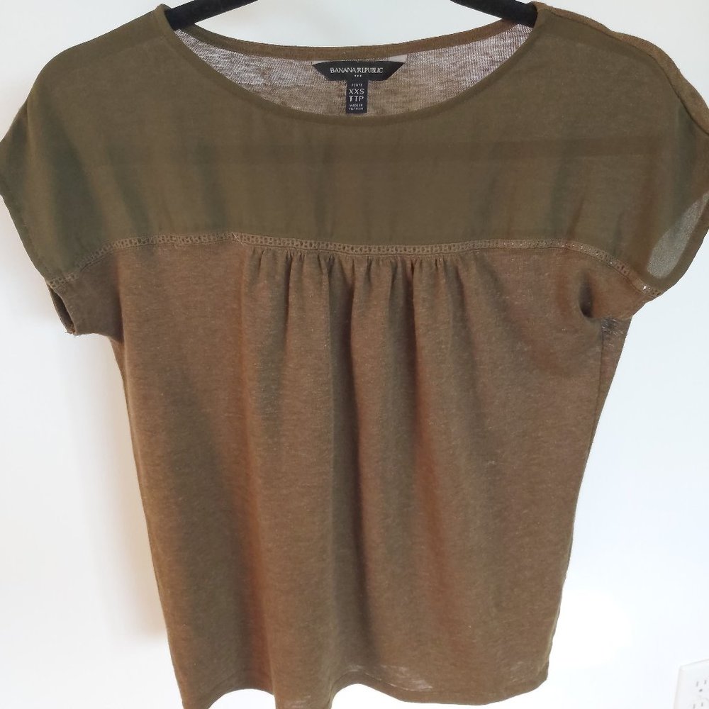 Banana Republic Green top XXSPetite